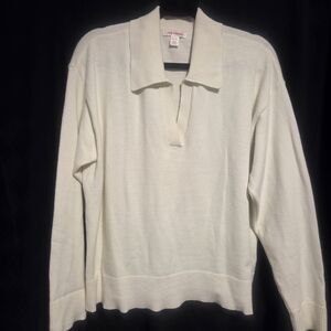 Joe Fresh Cream Collared Knit Pullover